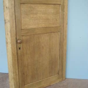Polished Bare Oak Early 19th Century Corner Cupboard Antique Cupboards