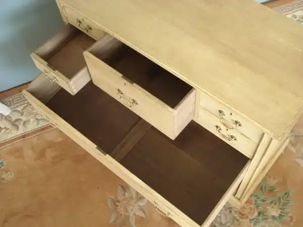 Substantial Blonde Hardwood Seven Drawer Chest Circa 1890. - Image 5