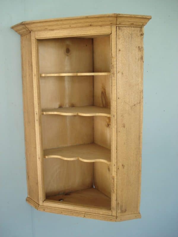Oak Wall Hanging Corner Shelves