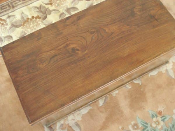 Elm 19th Century 'Six Plank' Blanket Chest in original colour - Image 5