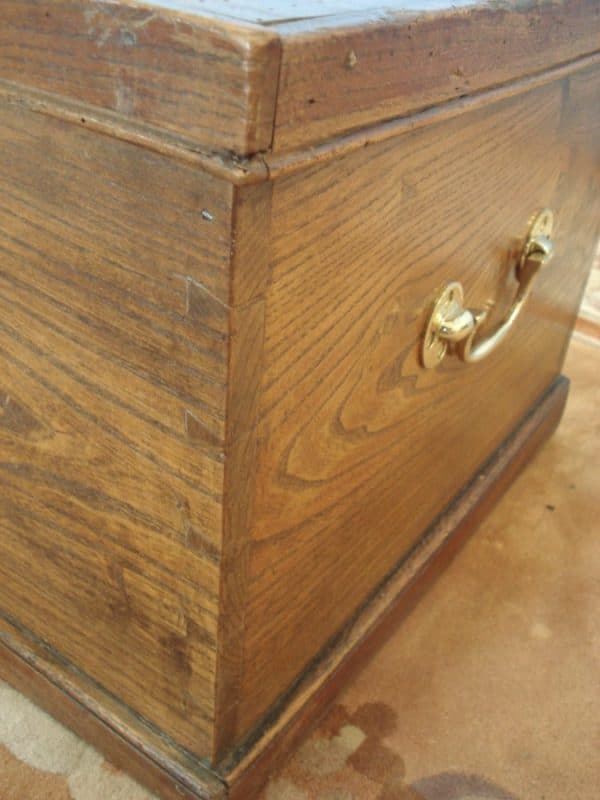 Elm 19th Century 'Six Plank' Blanket Chest in original colour - Image 4