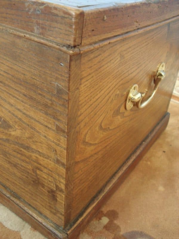 Elm 19th Century ‘Six Plank’ Blanket Chest in original colour Antique Chests 6