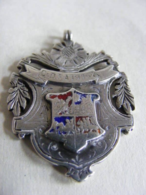 RARE 1907 FA Cup Crewe Moulton Alexandra Hewitt Silver Medal Newton Heath Manchester United Division Antique Silver 5