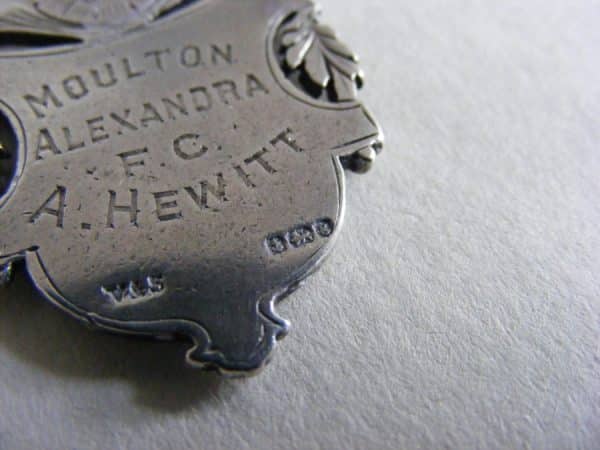 RARE 1907 FA Cup Crewe Moulton Alexandra Hewitt Silver Medal Newton Heath Manchester United - Image 7
