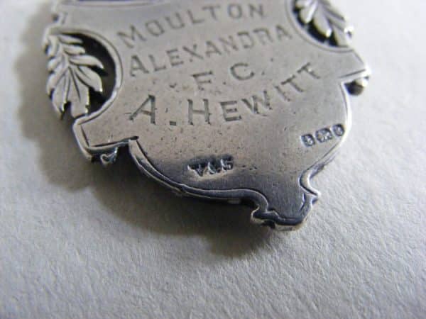 RARE 1907 FA Cup Crewe Moulton Alexandra Hewitt Silver Medal Newton Heath Manchester United - Image 8