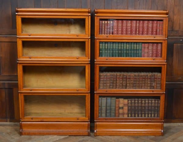 Pair Of Edwardian Globe Wernicke 4 Sectional Bookcases SAI2969 globe wernicke Antique Bookcases 3