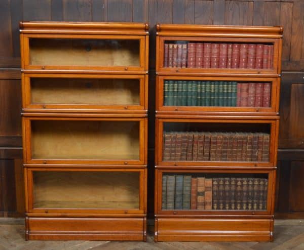 Pair Of Edwardian Globe Wernicke 4 Sectional Bookcases SAI2969 globe wernicke Antique Bookcases 6