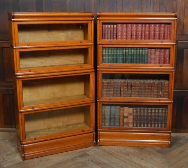 Pair Of Edwardian Globe Wernicke 4 Sectional Bookcases SAI2969 globe wernicke Antique Bookcases 16