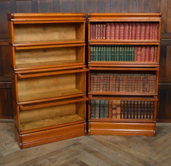 Pair Of Edwardian Globe Wernicke 4 Sectional Bookcases SAI2969 globe wernicke Antique Bookcases 15