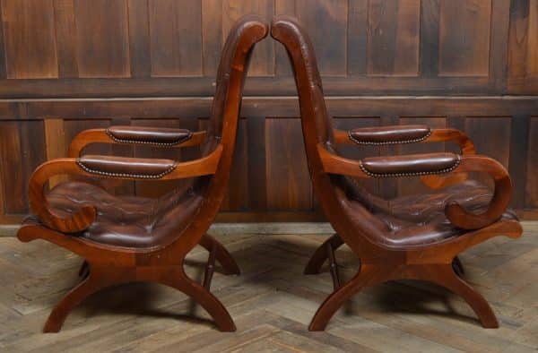 Pair Of Mahogany Chesterfield Slipper Chairs SAI2970 Chesterfield Antique Chairs 9