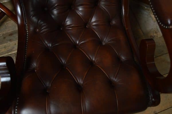 Pair Of Mahogany Chesterfield Slipper Chairs SAI2970 - Image 12