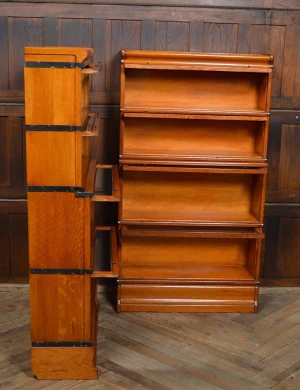 Pair Of Edwardian Globe Wernicke 4 Sectional Bookcases SAI2969 globe wernicke Antique Bookcases 8