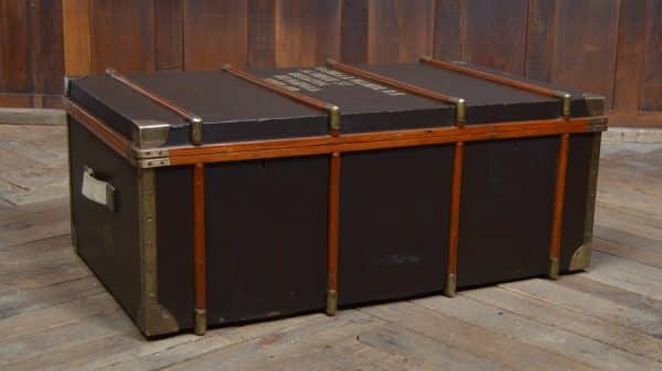 Leather Covered Travel Trunk/ Storage Box SAI2971 - Image 9