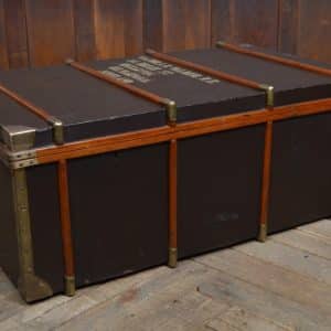 Leather Covered Travel Trunk/ Storage Box SAI2971 Miscellaneous