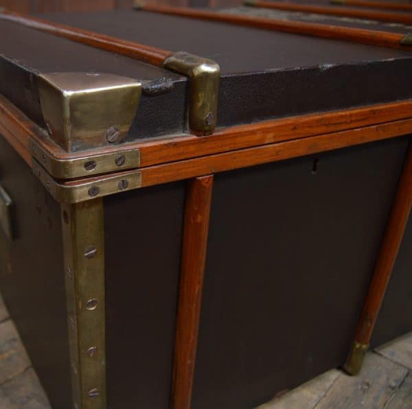 Leather Covered Travel Trunk/ Storage Box SAI2971 - Image 7