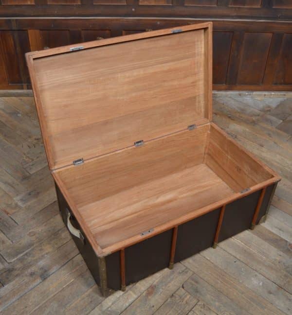 Leather Covered Travel Trunk/ Storage Box SAI2971 - Image 6