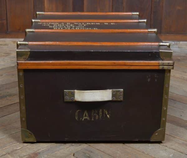 Leather Covered Travel Trunk/ Storage Box SAI2971 - Image 4