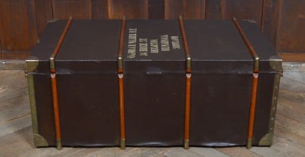 Leather Covered Travel Trunk/ Storage Box SAI2971 - Image 3