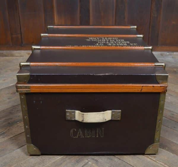 Leather Covered Travel Trunk/ Storage Box SAI2971 - Image 2