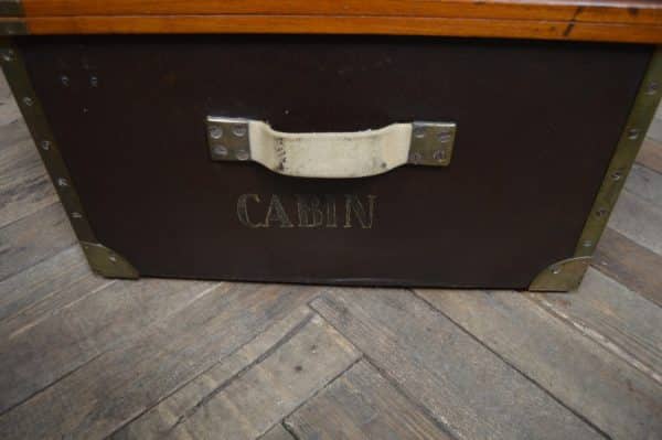 Leather Covered Travel Trunk/ Storage Box SAI2971 - Image 11