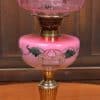 Victorian Brass Hand Painted Paraffin/ Oil Lamp SAI2960