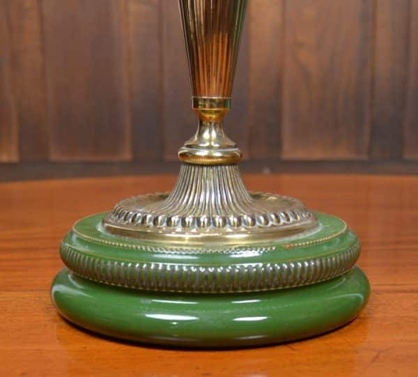 Victorian Brass Hand Painted Paraffin/ Oil Lamp SAI2960 - Image 5