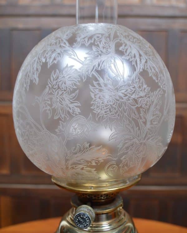 Victorian Brass Paraffin/ Oil Lamp SAI2657 - Image 5