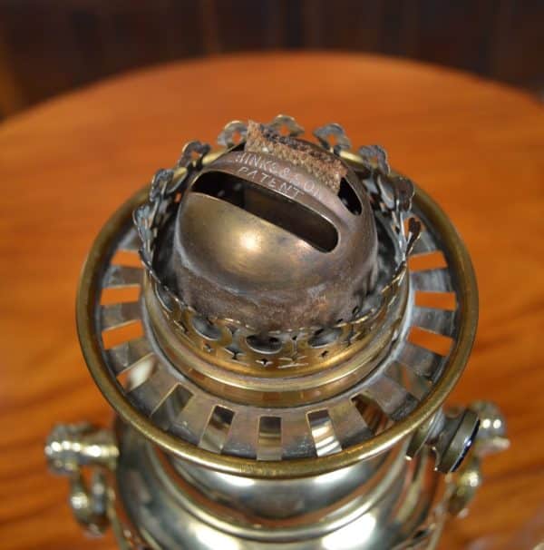 Victorian Brass Paraffin/ Oil Lamp SAI2657 HINKS Antique Lighting 6
