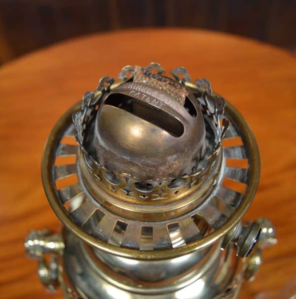 Victorian Brass Paraffin/ Oil Lamp SAI2657 - Image 4