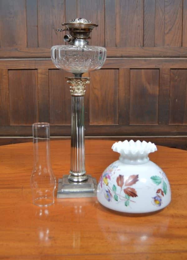 Victorian EPNS Paraffin/ Oil Lamp SAI2962 - Image 5