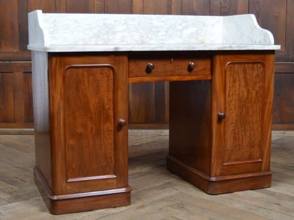 Victorian Marble Top Mahogany Wash Stand SAI2955