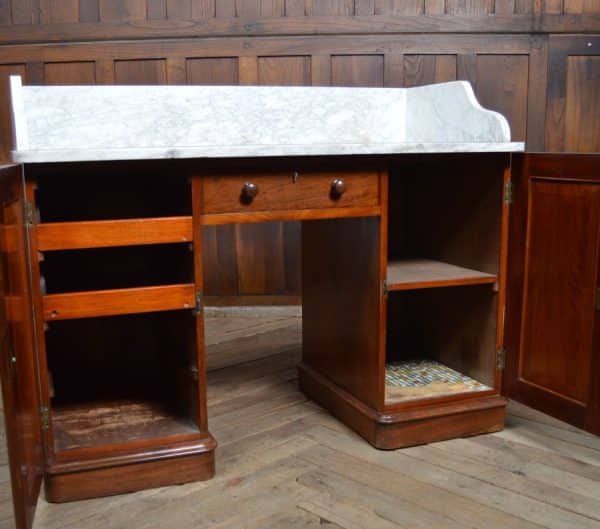 Victorian Marble Top Mahogany Wash Stand SAI2955 - Image 3