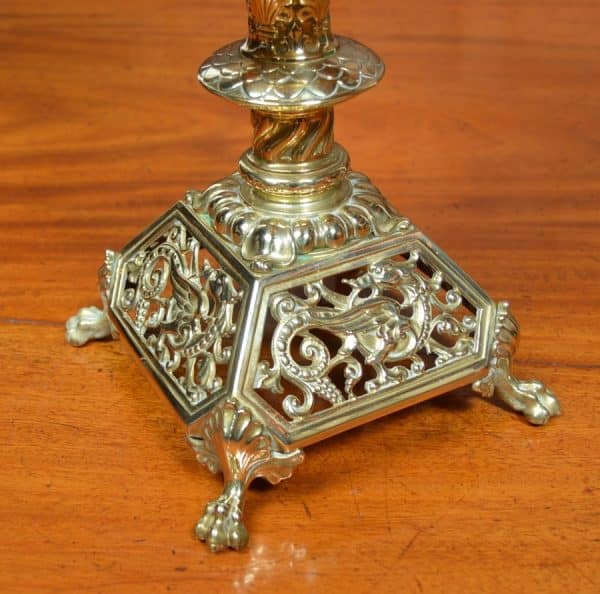 Victorian Brass Hink And Sons Oil Lamp SAI2958 - Image 5