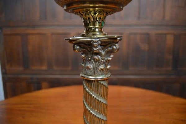 Victorian Brass Paraffin/ Oil Lamp SAI2959 - Image 4