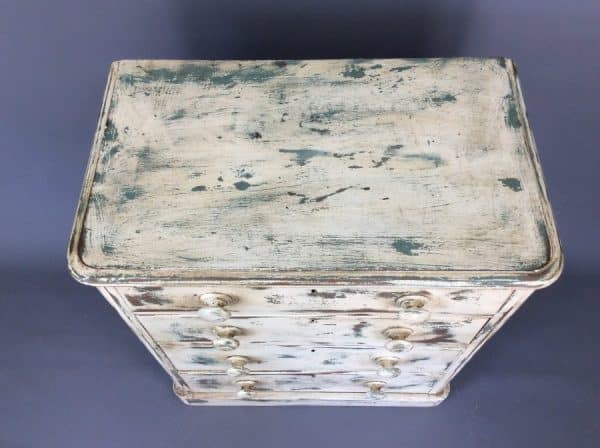 Late Victorian Painted Chest Of Drawers chest of drawers Antique Chest Of Drawers 4