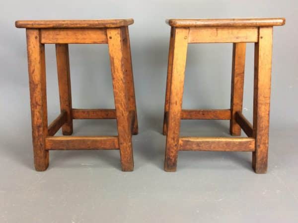 Pair of Mid Century Lab Stools c1950’s Lab Stools Antique Chairs 5