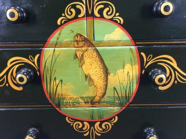 Late Victorian Painted Chest of Drawers c1890 - Image 8