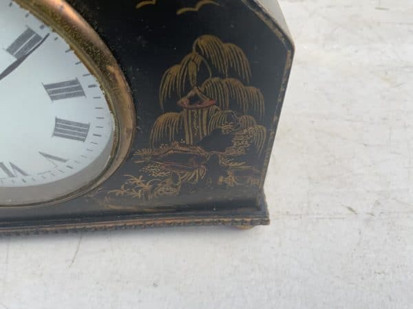 Chinoiserie mantel clock by Mappin & Webb of London Antique Clocks 6