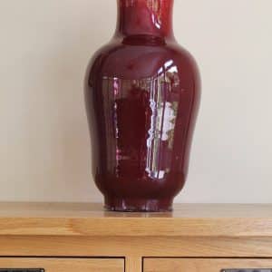 Qing dynasty Chinese Sang de boeuf vase. No 2 of 2 available Ox blood pottery Antique Vases