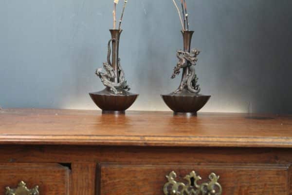 Japanese Bronze Dragon Vases.Mid 19th Century - Image 2