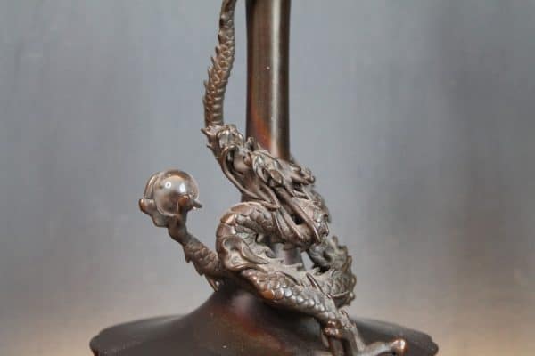 Japanese Bronze Dragon Vases.Mid 19th Century - Image 6