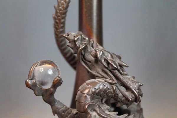 Japanese Bronze Dragon Vases.Mid 19th Century - Image 7