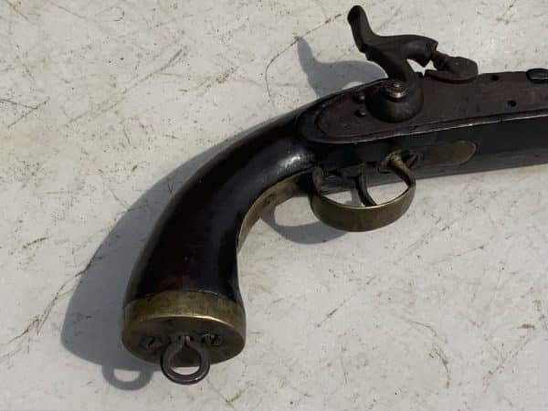 Percussion pistol military item from early 19th century - Image 2