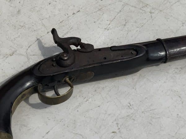 Percussion pistol military item from early 19th century Antique Guns 5