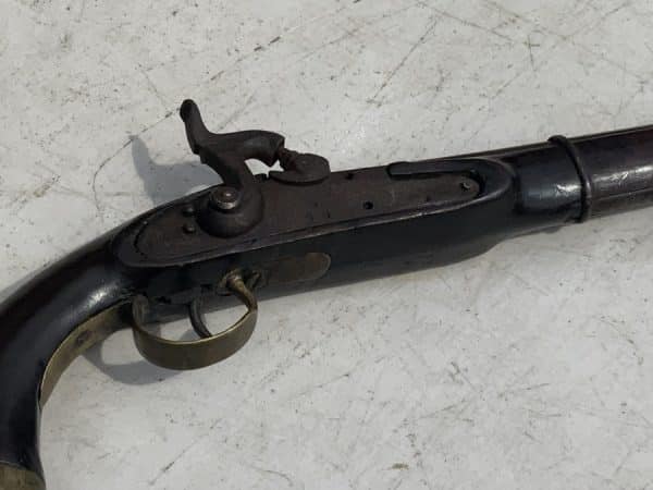 Percussion pistol military item from early 19th century - Image 3