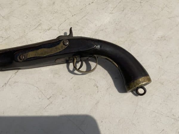 Percussion pistol military item from early 19th century - Image 7