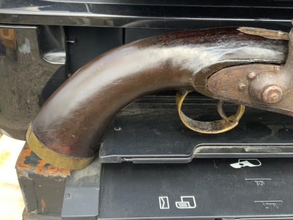 Percussion pistol military item from early 19th century - Image 10