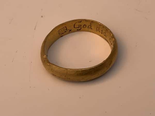 Posy ring solid gold 18th century - Image 5
