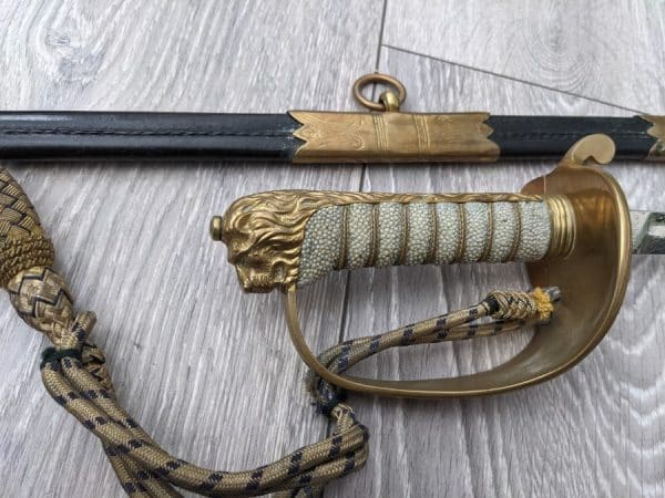 Royal navy officer sword Richard William bayly