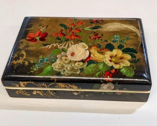 Early Papier Mache Box floral Miscellaneous 3